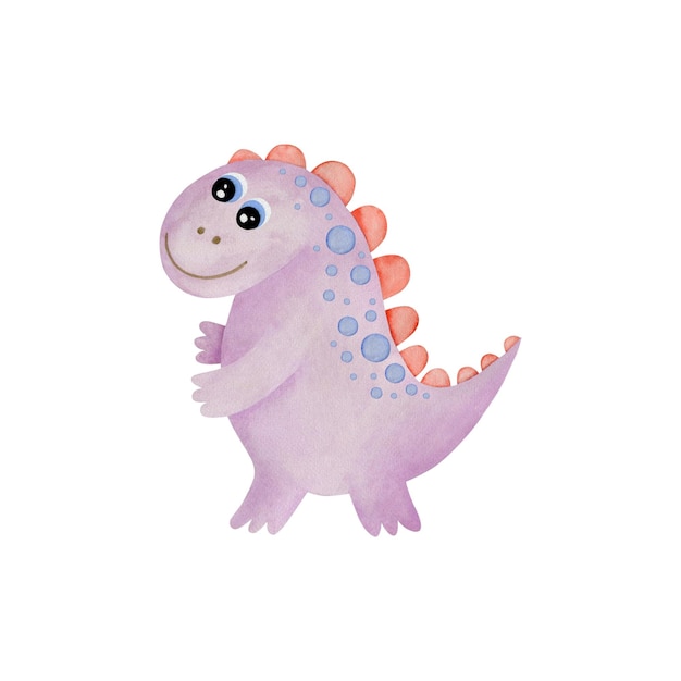 Ilustração em aquarela de um dinossauro