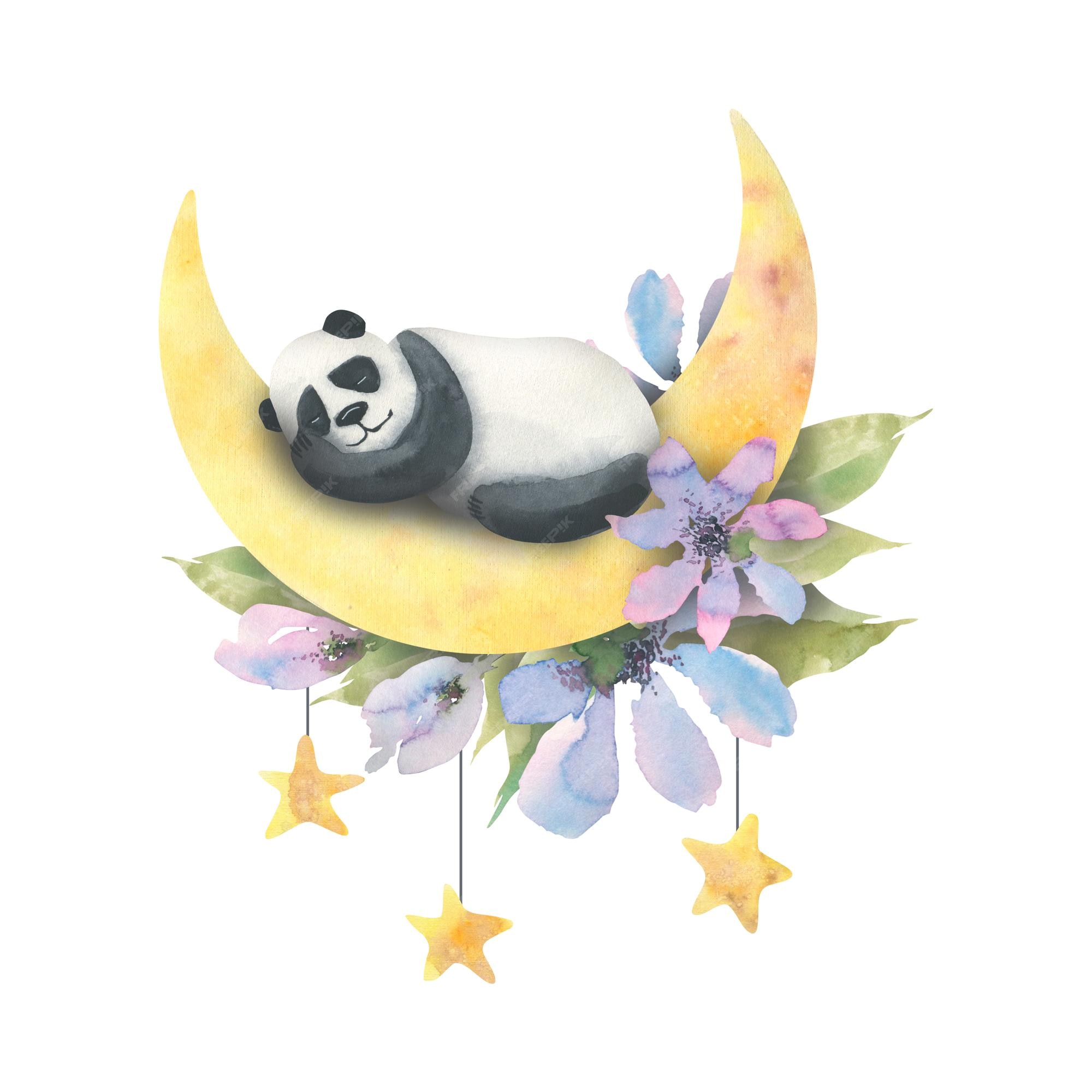 Desenho De Panda Fofo Para Decoração De Roupas Infantis E Cartões