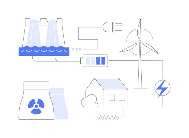 Ilustração em vetor conceito abstrato de energia alternativa