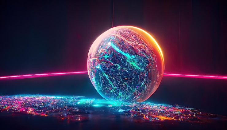 Foto ilustração em vetor cosmos colorido brilhante fundo cósmico abstrato com estrelas com estrelas em um fundo do céu noturno 3d renderização ilustração raster