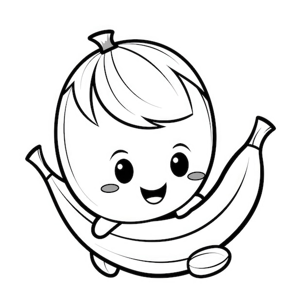 Banana para Colorir: +60 Desenhos Fofos para Imprimir! em 2023