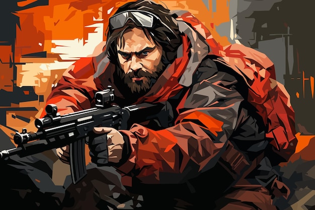 Ilustração em vetor do jogo Counter Strike