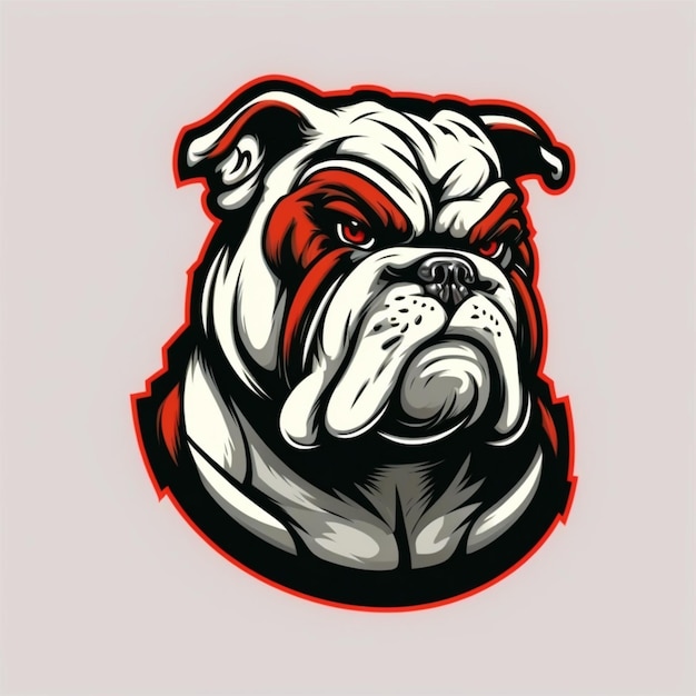 Foto ilustração em vetor logotipo bulldog