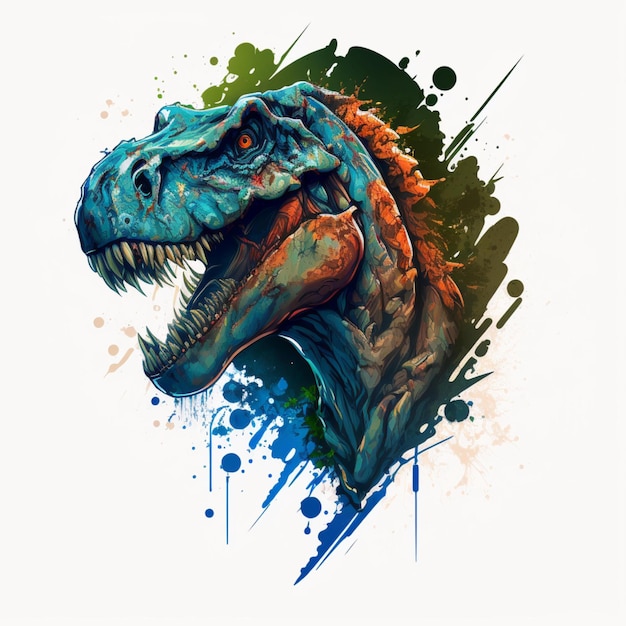 ilustração em vetor logotipo legal de dinossauro