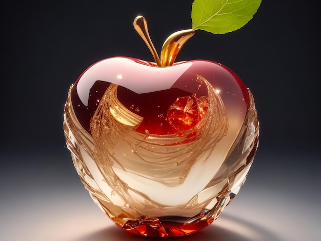 ilustração em vetor maçã brilhante