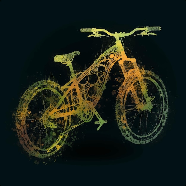 Ilustração em vetor silhueta de mountain bike