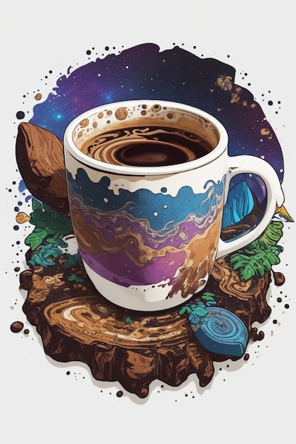 Foto ilustração em vetor xícara de café