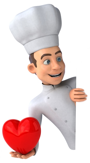 Ilustração engraçada chef