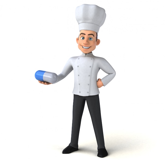 ilustração engraçada chef