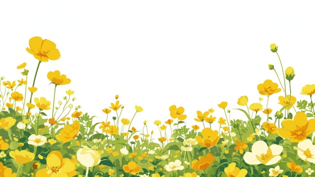 Ilustração estética de uma IA generativa de Buttercup Field