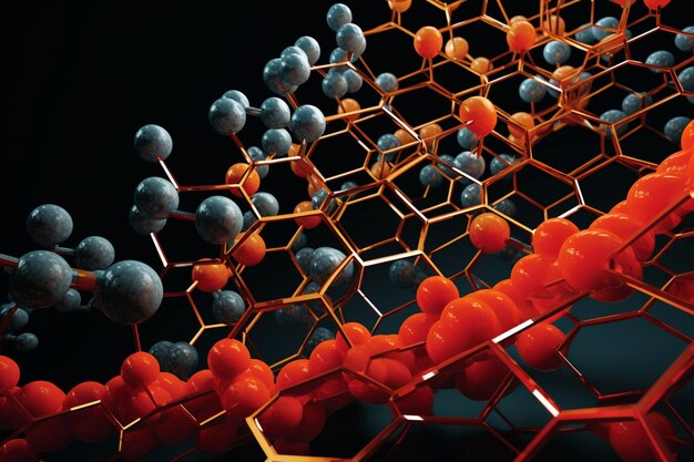 Foto ilustração excepcional destacando as maravilhas da ciência avançada dos materiais com nanoestruturas