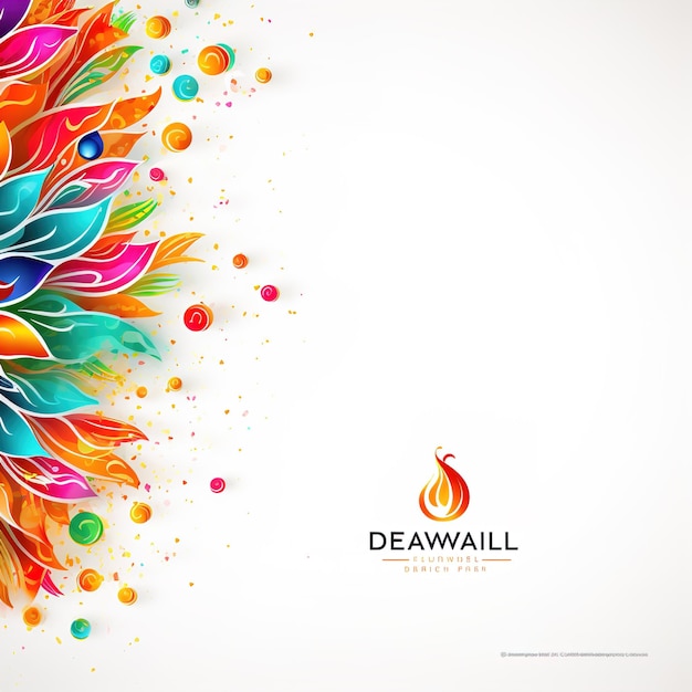 Ilustração feliz de Diwali de Diya ardente em feliz Diwali Festival de celebração de Diwali de luzes com fundo