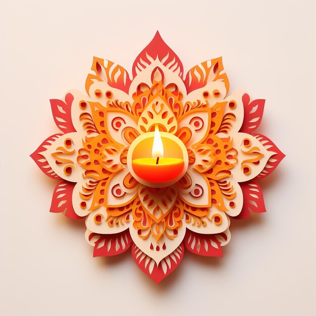Ilustração feliz de Diwali de Diya ardente em feliz Diwali Festival de celebração de Diwali de luzes com fundo