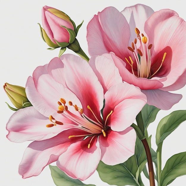 Ilustração floral em aquarela