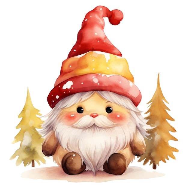 Ilustração fofa de gnomos de natal