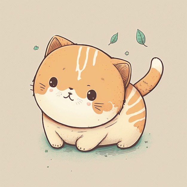 Gato Feliz Engraçado E Bonito Da Laranja Do Kawaii Ilustração Stock -  Ilustração de feliz, três: 120351923