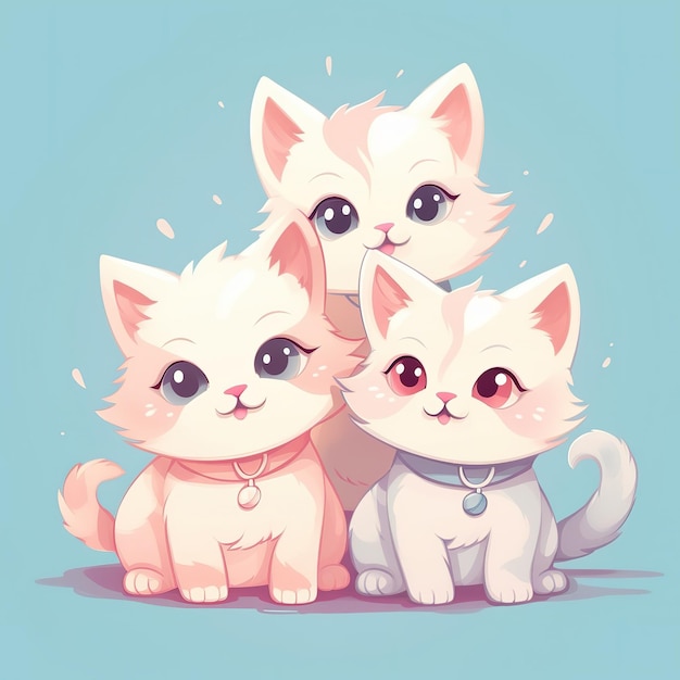 ilustração fofo gatinho feliz gatos dia internacional do gato