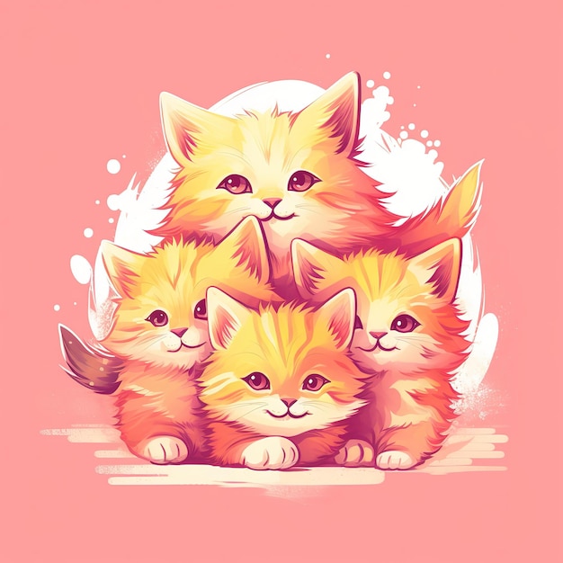 Gato Feliz Engraçado E Bonito Da Laranja Do Kawaii Ilustração Stock -  Ilustração de feliz, três: 120351923