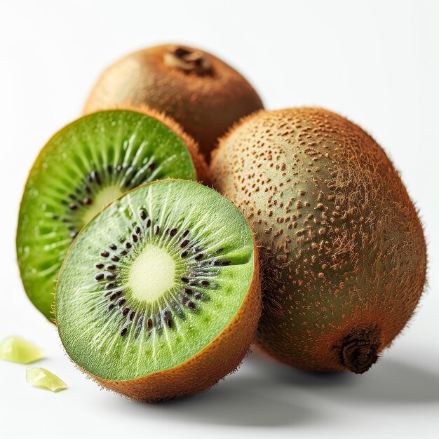 Foto ilustração fundo branco kiwis