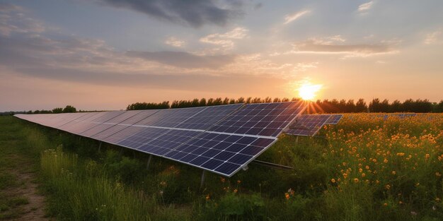 Foto ilustração generativa da energia verde