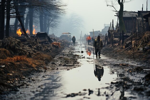 Foto ilustração generativa do dia internacional para a redução do risco de desastres