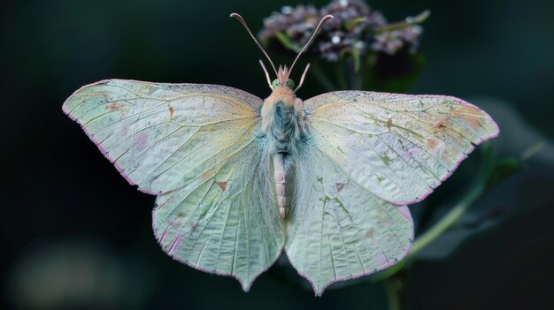 Ilustração gerada por IA de borboleta delicada em tons pastel