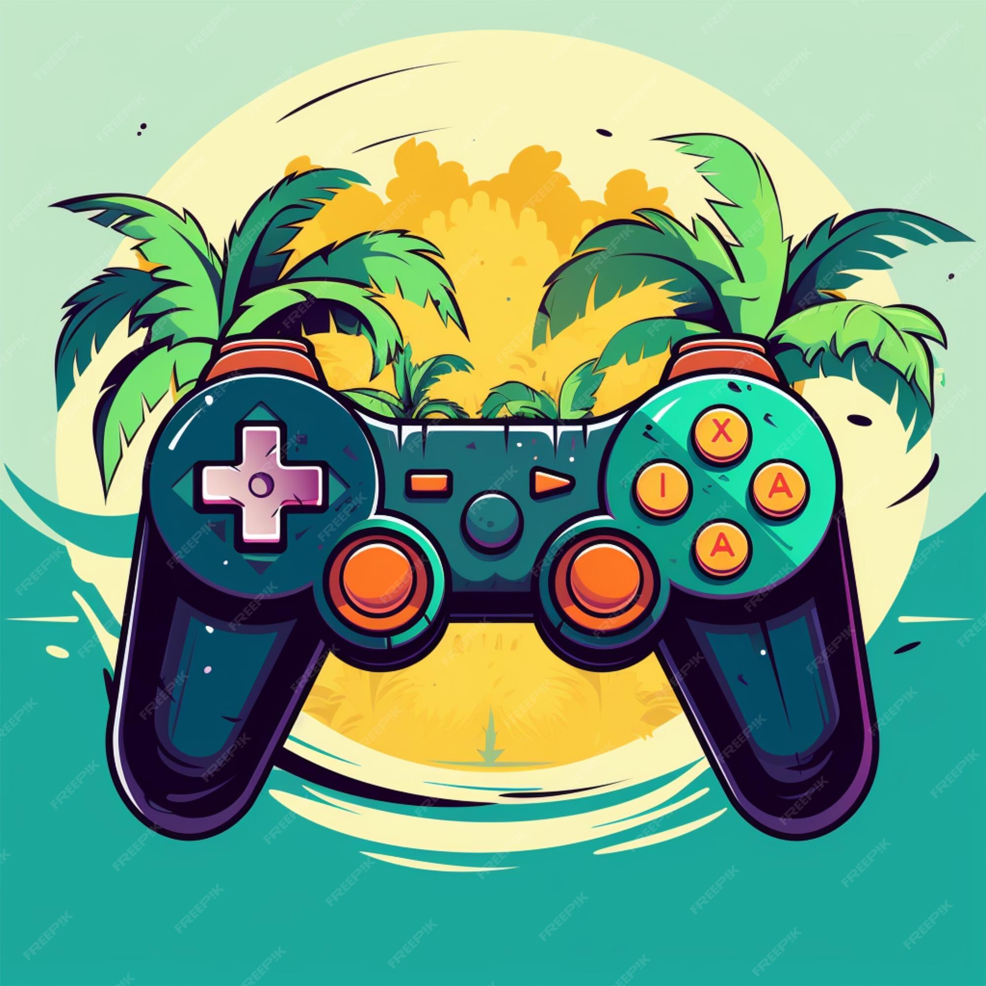 Os Jogos De Vídeo Jogam Desenhos Animados Do Console Ilustração do Vetor -  Ilustração de controladores, lifestyle: 153491620