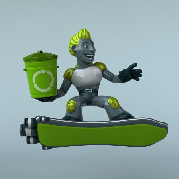 Ilustração Green Robot