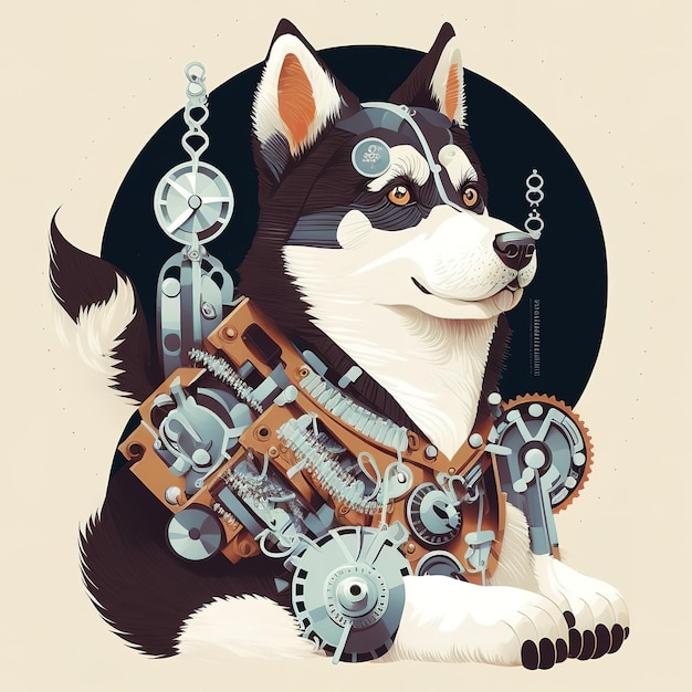 Ilustração Husky