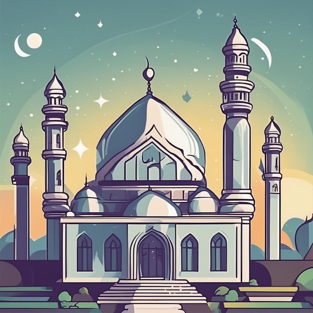 Foto ilustração islâmica plana ai imagem