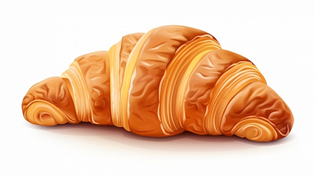 Ilustração isolada de croissant francês Croissant