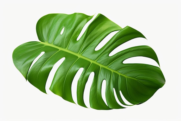 Ilustração isolada de folha de monstera tropical png fundo branco