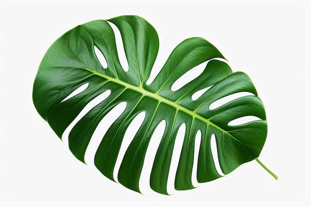 Foto ilustração isolada de folha de monstera tropical png fundo branco