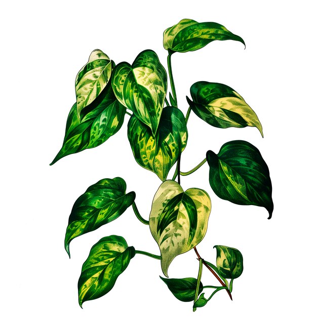 Ilustração isolada de uma planta de pothos