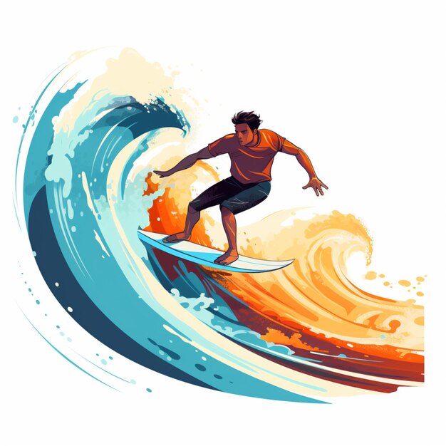 Ilustração livre de arte vetorial de surf