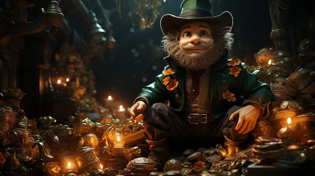 Foto ilustração livre vetorial realista do dia de st. patrick