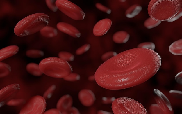 Ilustração médicamente precisa de muitos glóbulos brancos devido à leucemia