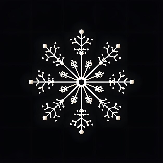 Foto ilustração minimalista de floco de neve em fundo colorido