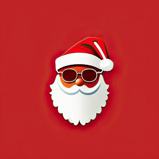 Foto ilustração minimalista de papai noel