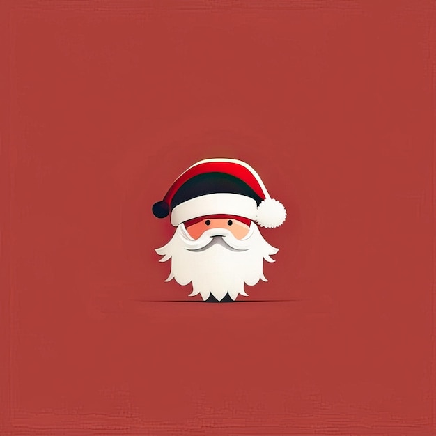 Ilustração minimalista de Papai Noel