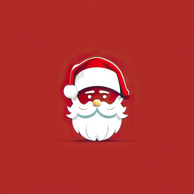 Foto ilustração minimalista de papai noel