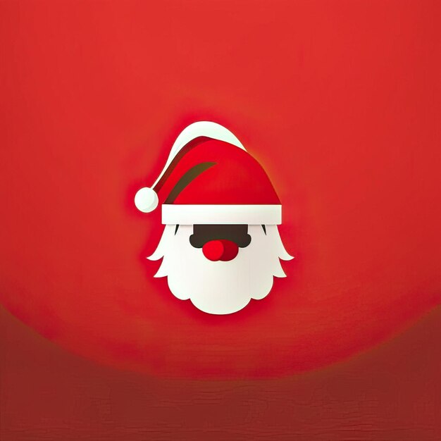 Foto ilustração minimalista de papai noel