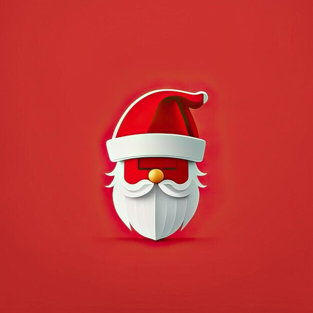 Foto ilustração minimalista de papai noel