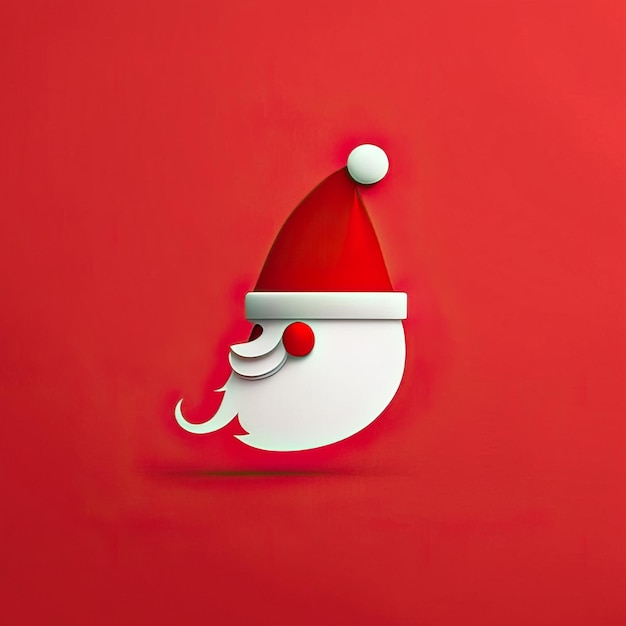 Foto ilustração minimalista de papai noel