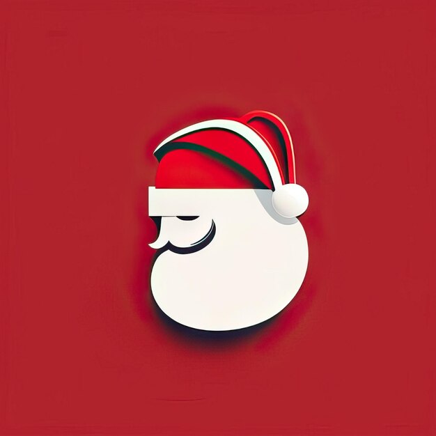 Foto ilustração minimalista de papai noel