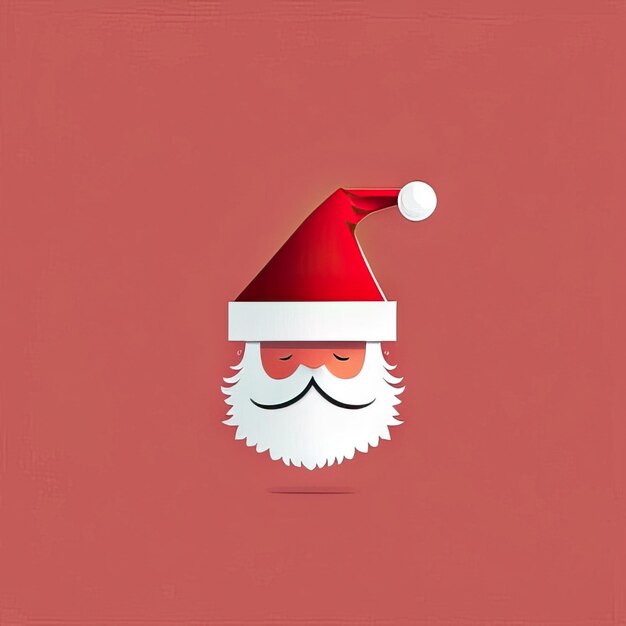 Foto ilustração minimalista de papai noel