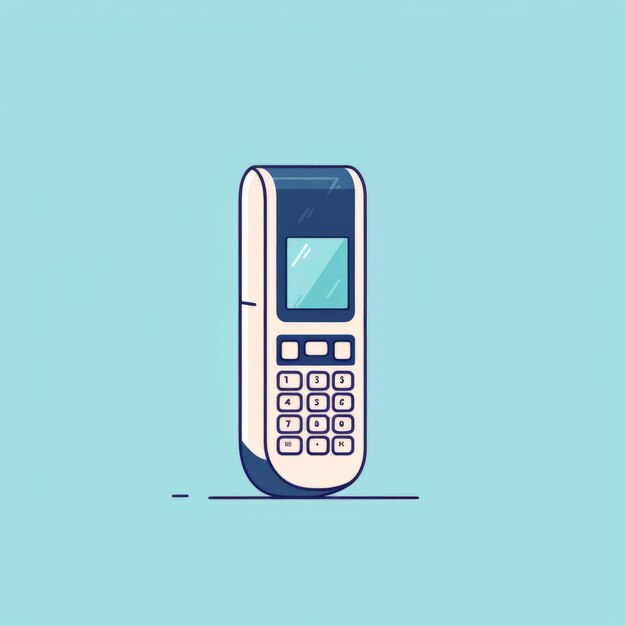 Ilustração minimalista de um telefone celular mais antigo