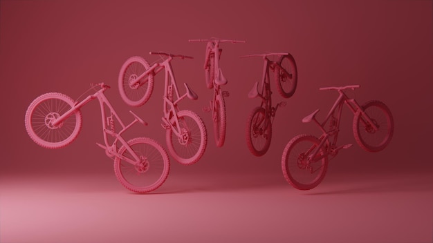 Ilustração moderna de bicicleta em 3D Arte conceitual