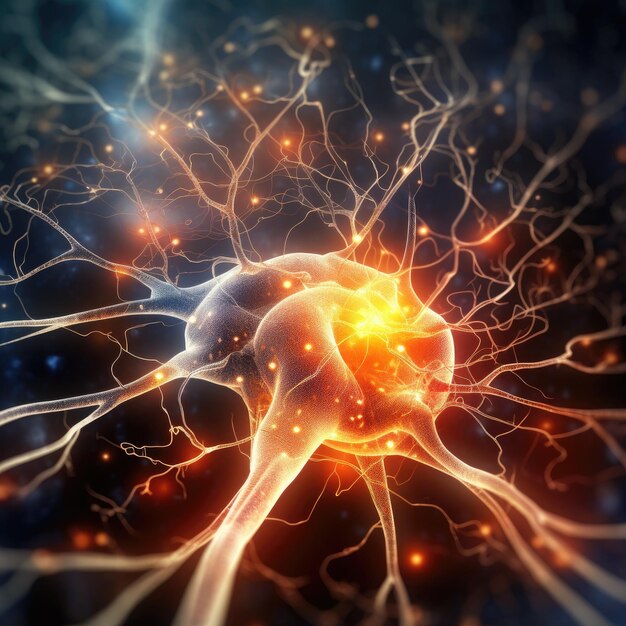 Ilustração neurotransmissor sistema nervoso