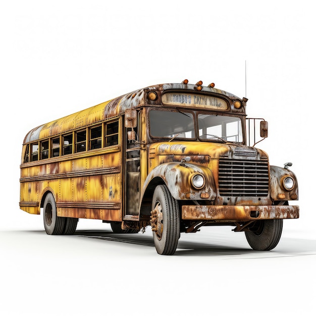 ilustração ônibus escolar não utilizado com vitrine visual criativa